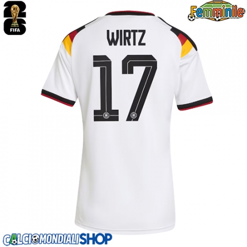 Maglie da calcio Germania Florian Wirtz #17 Prima Maglia Femminile Mondiali 2026  Manica Corta